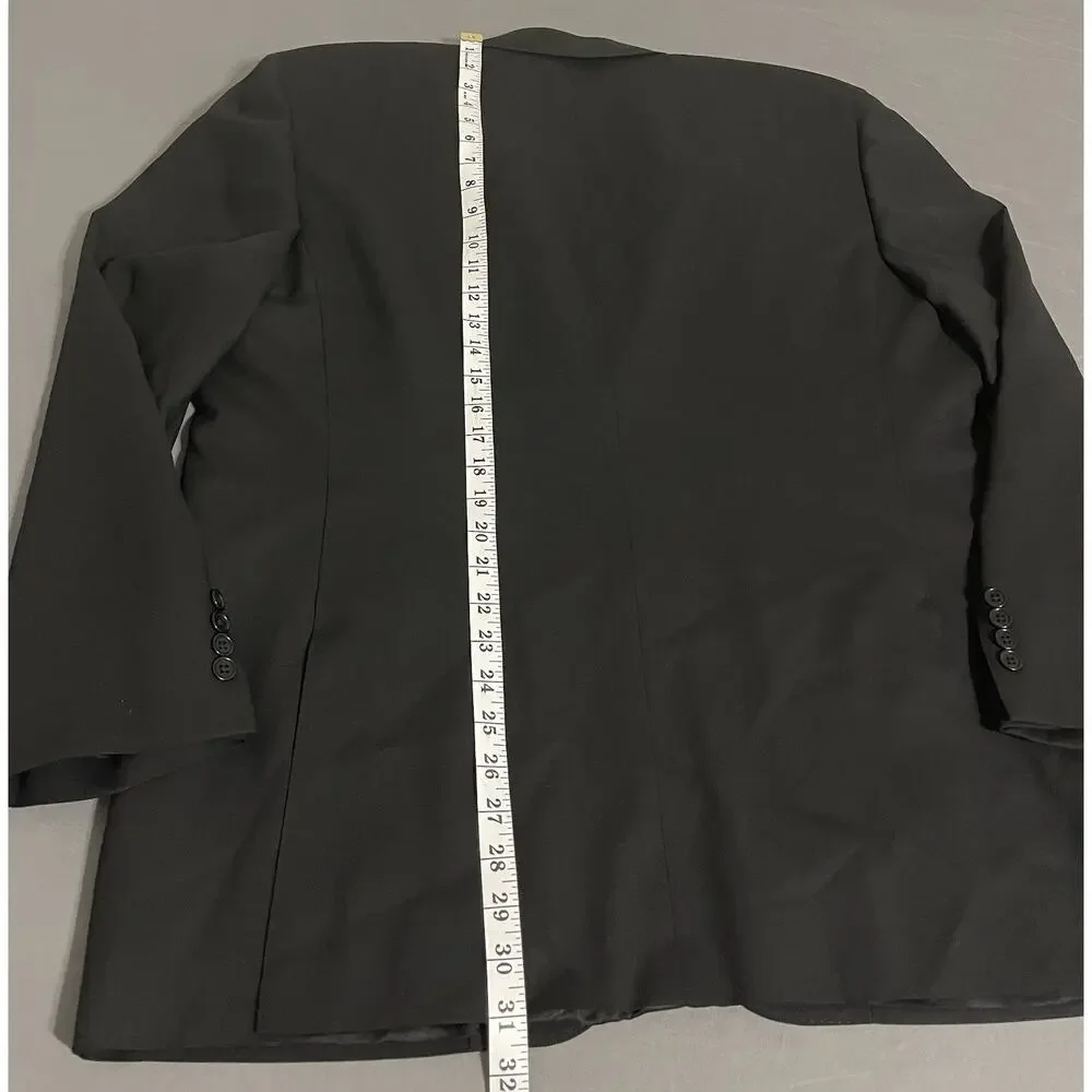 Canali Mens 40R Black Travel Water Resistant Blazer Sport Coat Italy